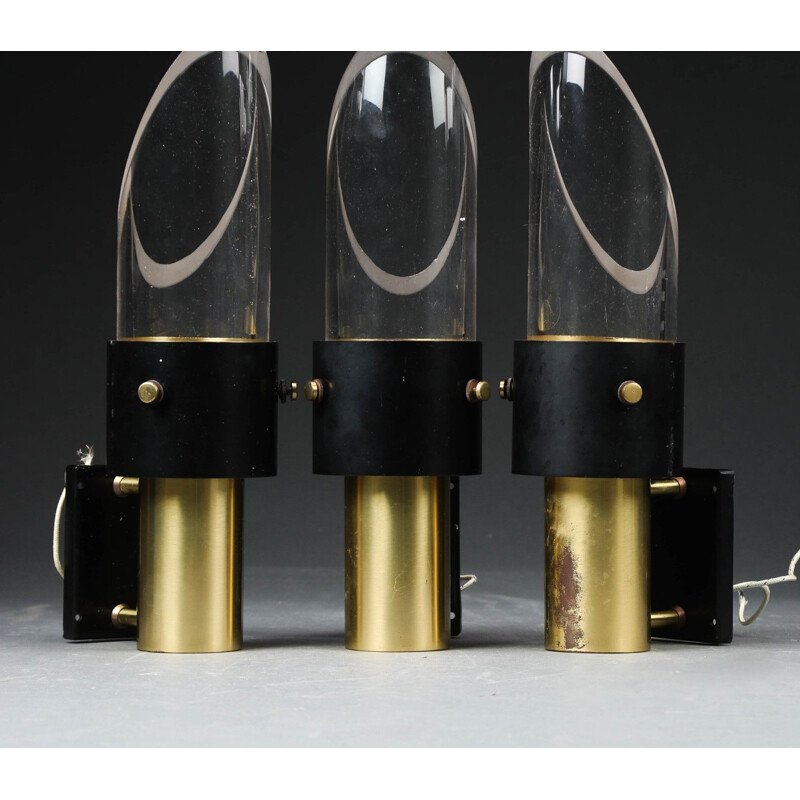 Set of 3 vintage sconces by Kay Korbing for Lyfa, 1960