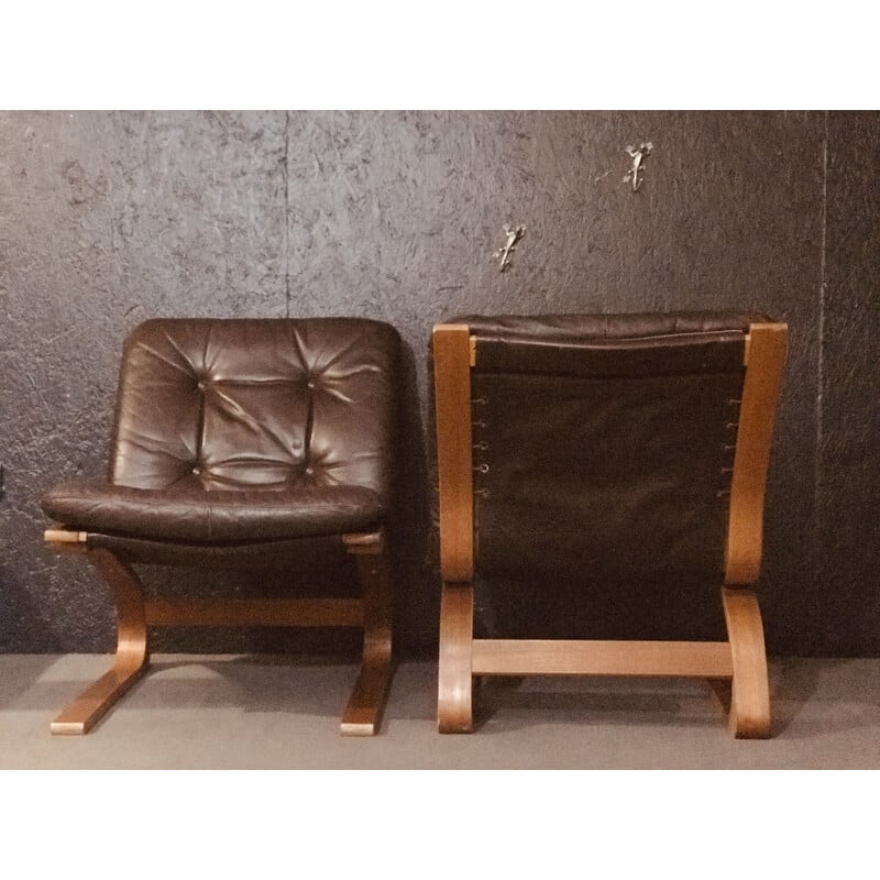 Paar Vintage Siesta Sessel von Solheim für Rykken und Coas, Norwegen 1960