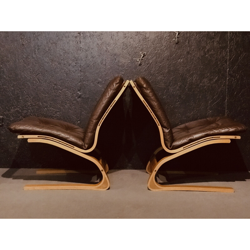 Paar Vintage Siesta Sessel von Solheim für Rykken und Coas, Norwegen 1960