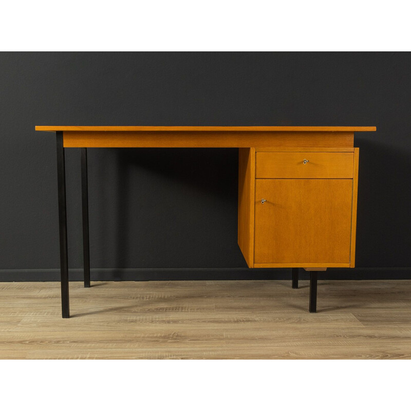 Vintage ash wood desk by Ge-El Möbel, Germany 1960