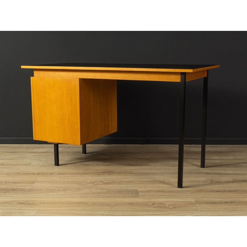 Vintage ash wood desk by Ge-El Möbel, Germany 1960