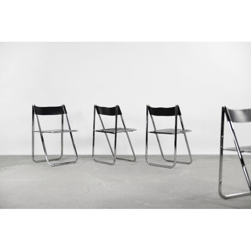 Conjunto de 4 cadeiras dobráveis Tamara vintage de Arrben, Itália 1970