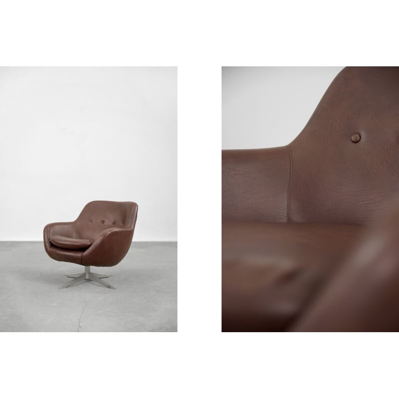 Scandinavian mid-century swivel armchair, Sweden 1970s