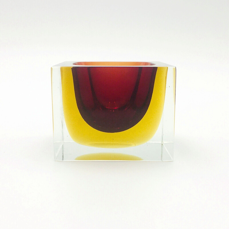 Vintage Sommerso Murano glass catch-all by Flavio Poli for Seguso, 1970s