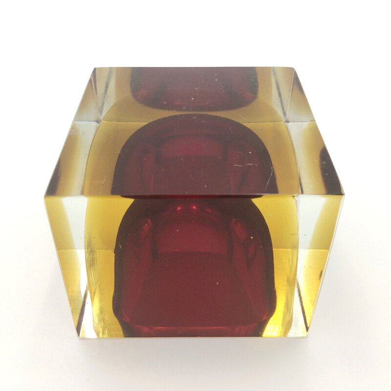 Vintage Sommerso Murano glass catch-all by Flavio Poli for Seguso, 1970s