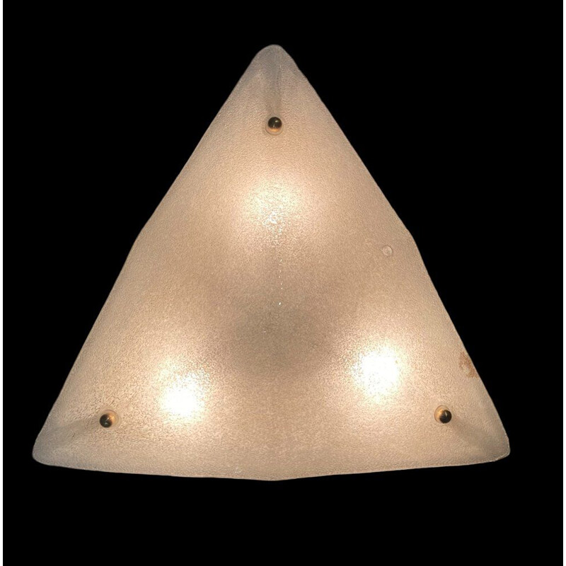 Vintage Italiaanse plafondlamp in Murano glas van La Murrina