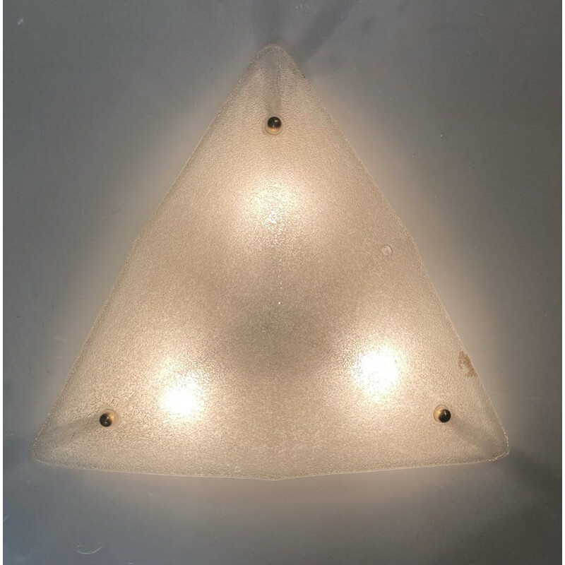 Lampada da soffitto italiana vintage in vetro di Murano di La Murrina