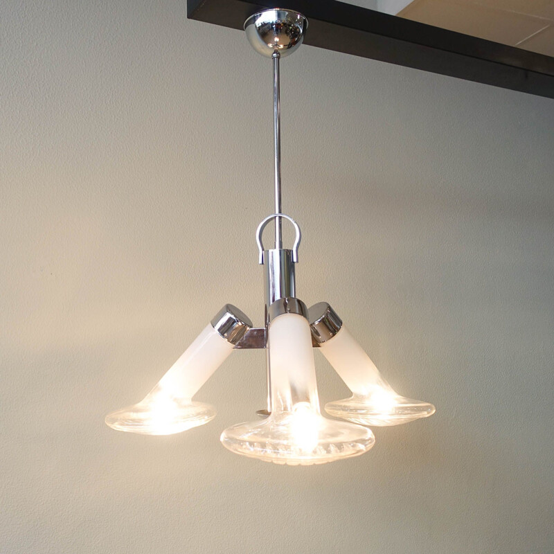 Vintage Car Optics pendant lamp by Carlo Nason for Mazzega, 1970s