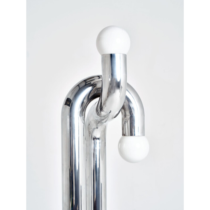 Lámpara de pie vintage contemporánea "Modulation" de acero de Axel Chay, Francia