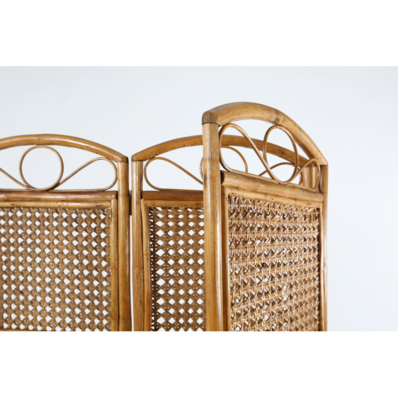 Vintage rattan room divider, 1970