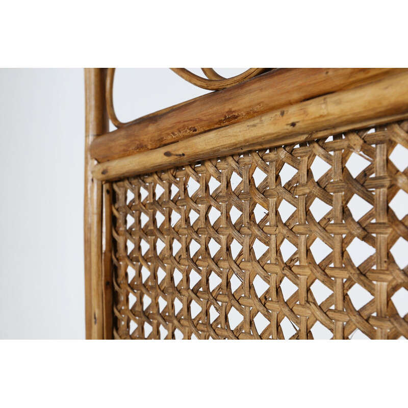 Vintage rattan room divider, 1970