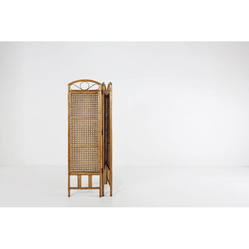 Vintage rattan room divider, 1970