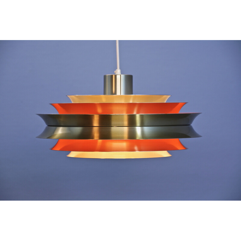 Swedish cintage pendant lamp in brass by Carl Thore for Granhaga, 1960s