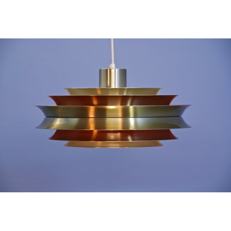 Swedish cintage pendant lamp in brass by Carl Thore for Granhaga, 1960s