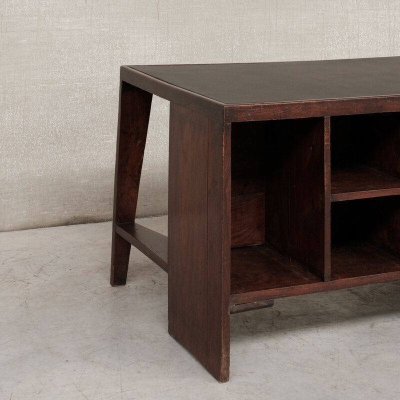 Pigeonhole mid-century desk by Pierre Jeanneret for Chandigarh, 1960s