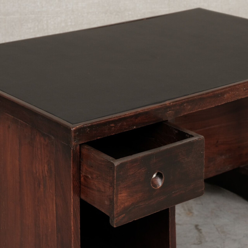 Vintage-Taubenschlag-Schreibtisch aus Teakholz von Pierre Jeanneret für Chandigarh, 1960