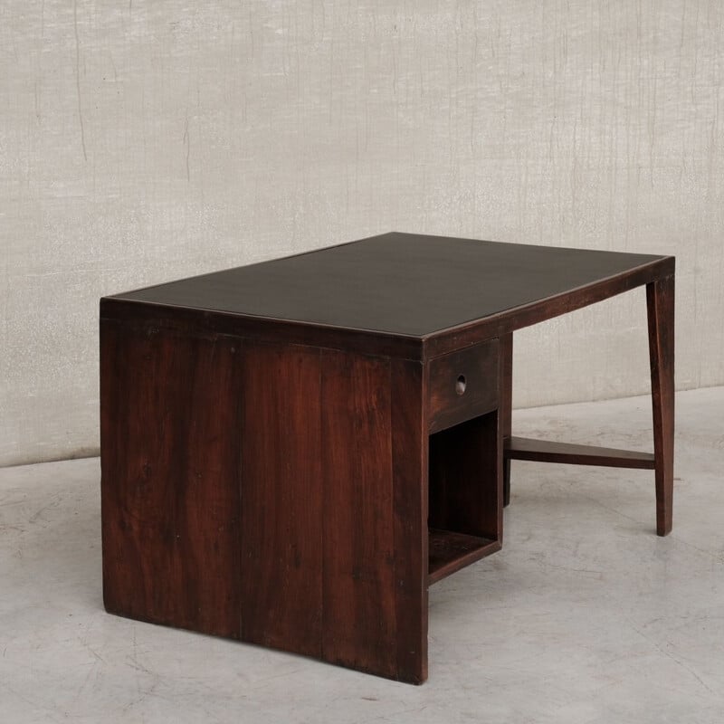Vintage-Taubenschlag-Schreibtisch aus Teakholz von Pierre Jeanneret für Chandigarh, 1960