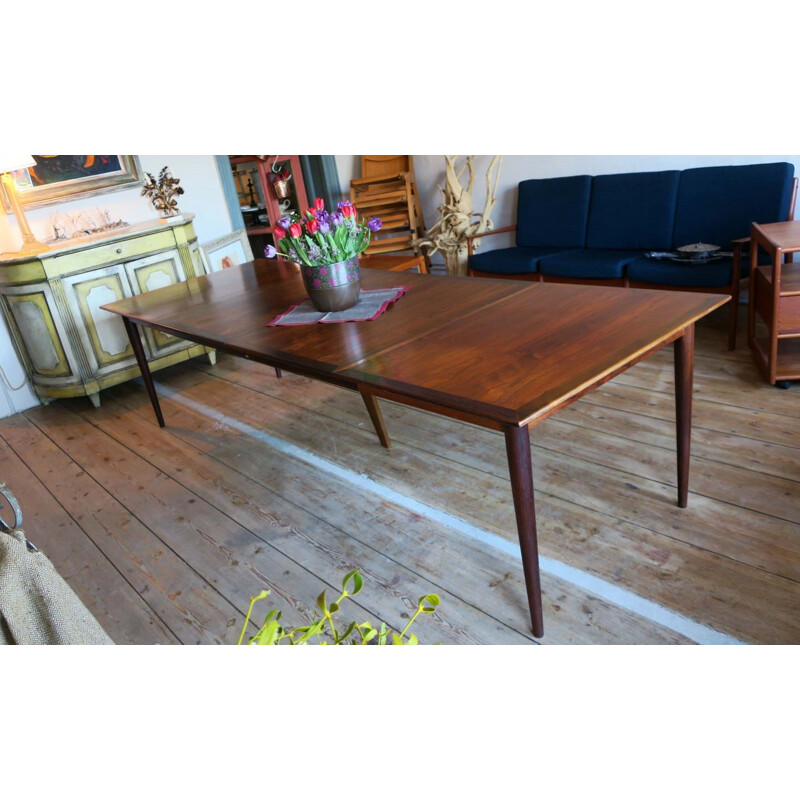 Vintage rosewood dining table by Grete Jalk for Poul Jeppesen, 1960s