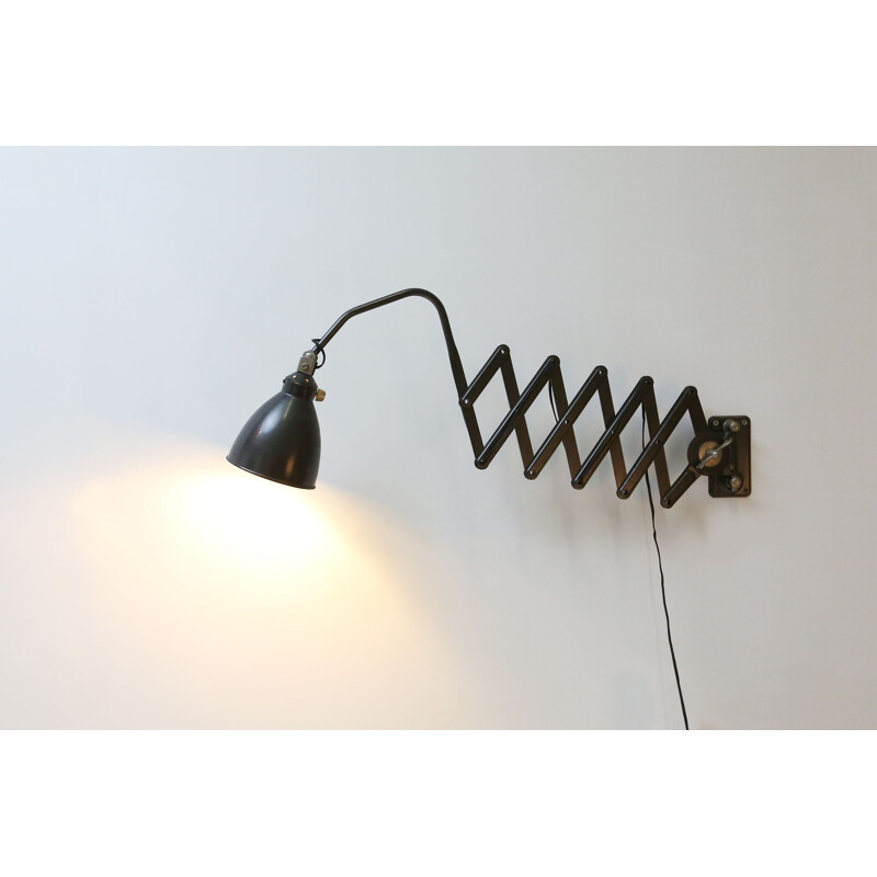 Vintage Agi scissor wall lamp, Belgium 1920