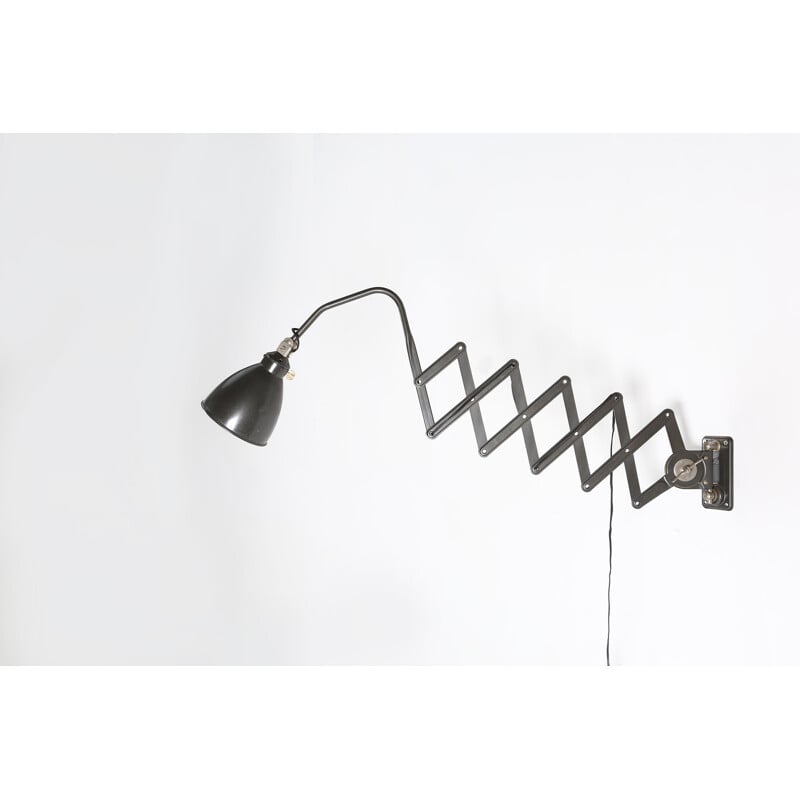 Vintage wandlamp Agi ciseaux, België 1920