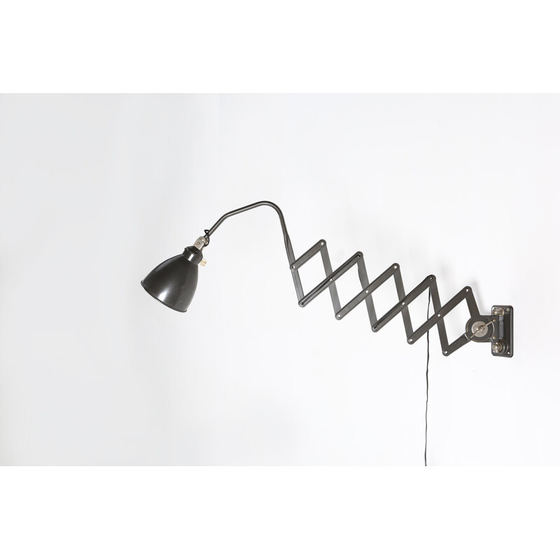 Vintage Agi scissor wall lamp, Belgium 1920