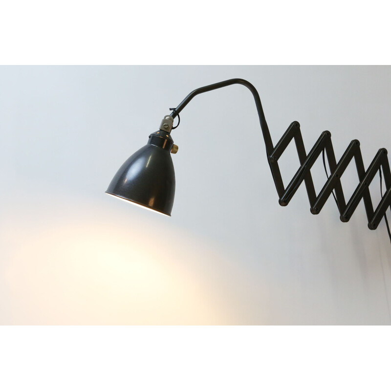 Vintage Agi scissor wall lamp, Belgium 1920