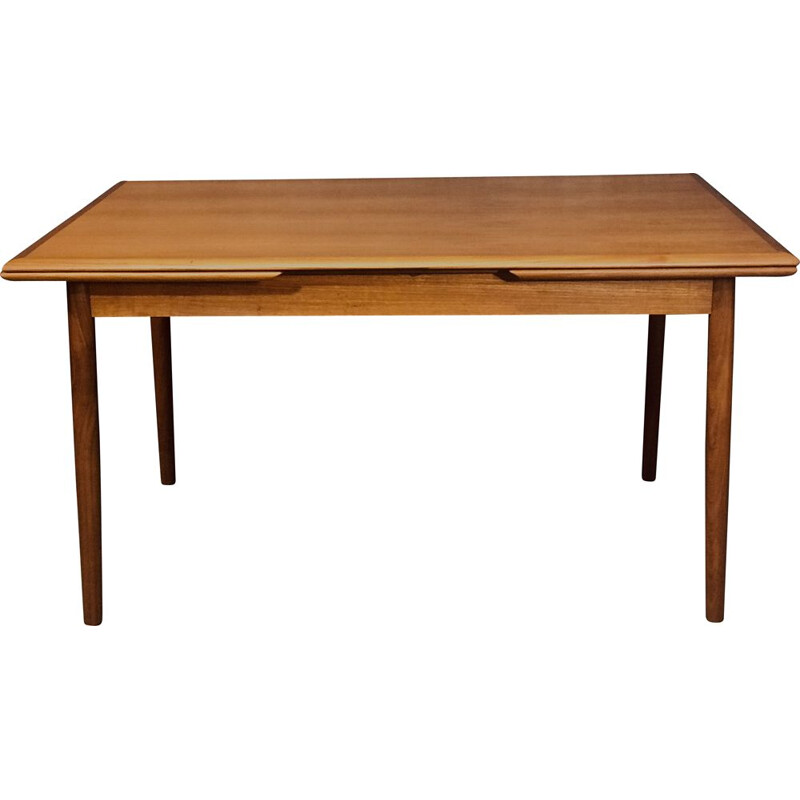 Mid-century teak extending dining table, Denmark 1960s