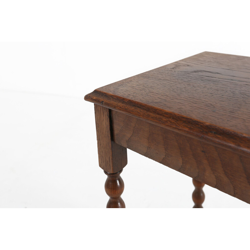 Vintage solid wooden side table, 1940