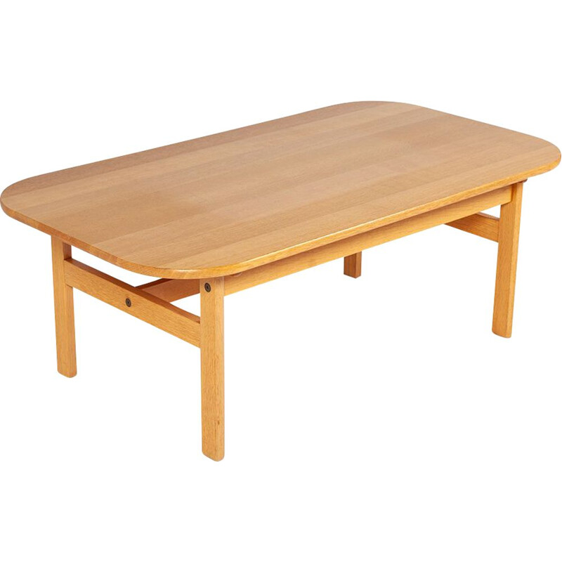 Vintage solid oak coffee table, Denmark 1960