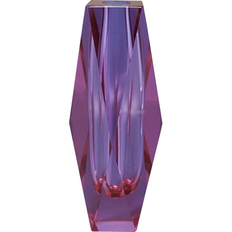 Vintage pink vase by Flavio Poli for Seguso, Italy 1960s