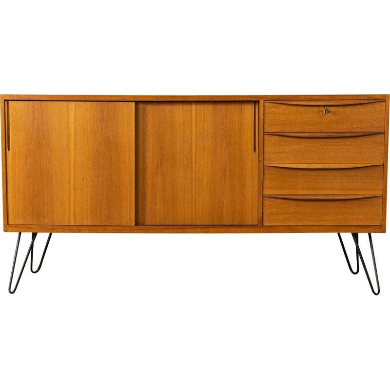 Vintage walnut sideboard with two doors, Germany 1950s