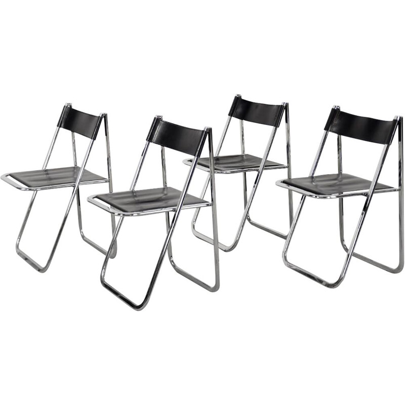 Set of 4 vintage Tamara folding chairs by Arrben, Italy 1970