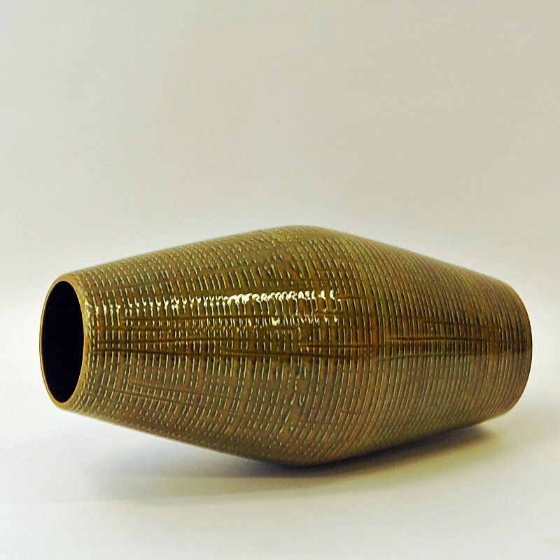 Glazed vintage ceramic vase by Scheurich Keramik, West Germany 1970s