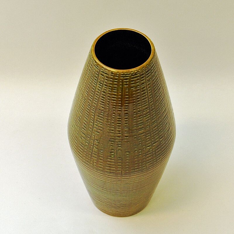 Glazed vintage ceramic vase by Scheurich Keramik, West Germany 1970s