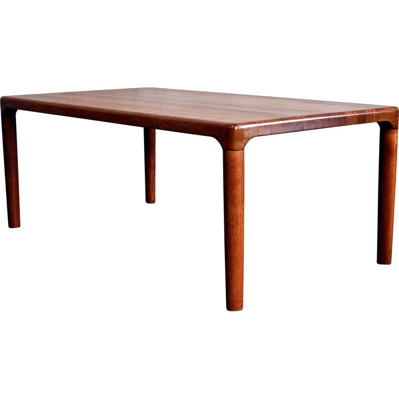 Table basse vintage en teck massif par Niels Bach, Danemark 1970