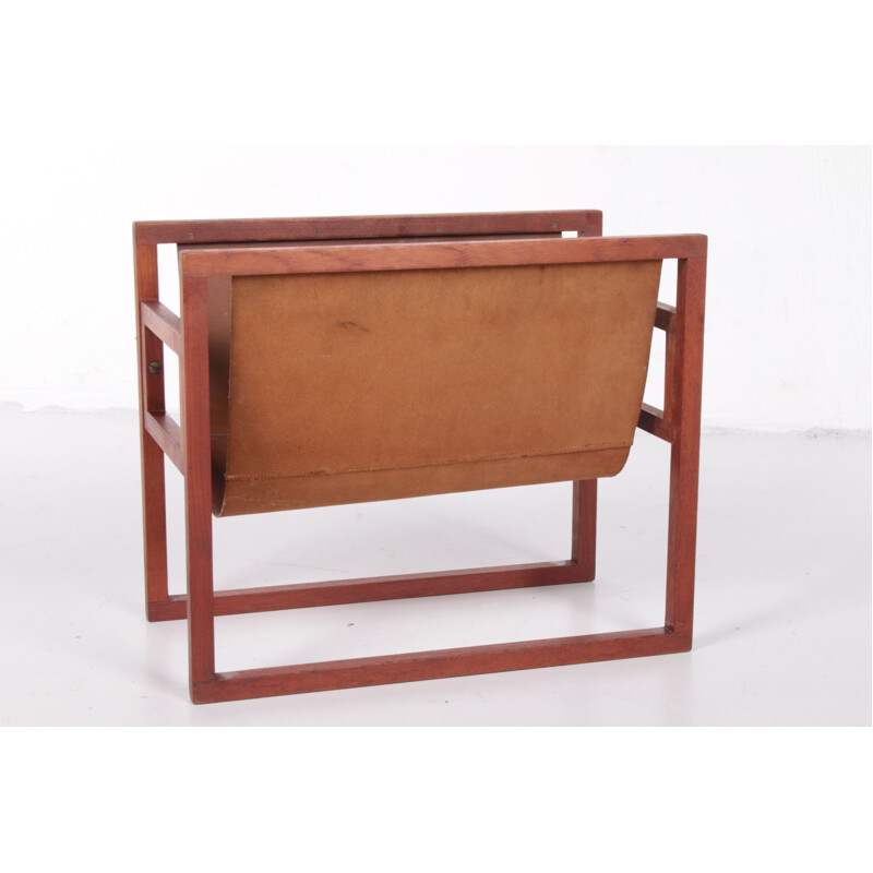 Teak vintage magazine rack by Kai Kristiansen for Sika Mobler, Denmark 1960s