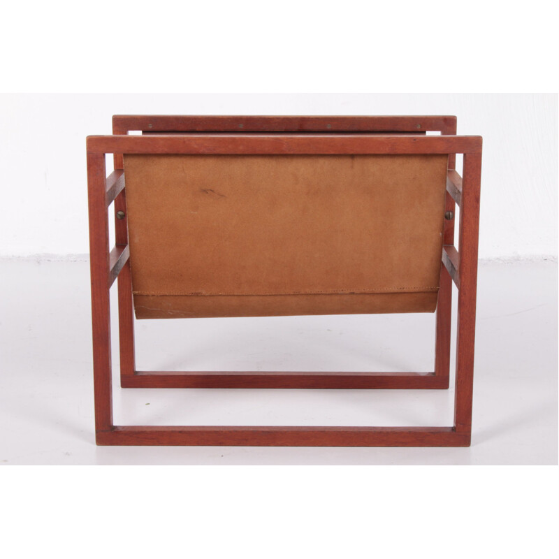 Teak vintage magazine rack by Kai Kristiansen for Sika Mobler, Denmark 1960s