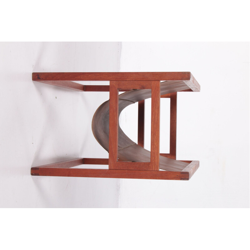 Teak vintage magazine rack by Kai Kristiansen for Sika Mobler, Denmark 1960s