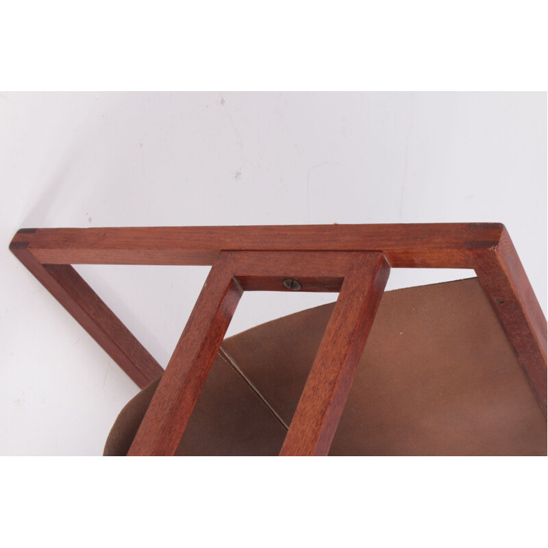 Teak vintage magazine rack by Kai Kristiansen for Sika Mobler, Denmark 1960s