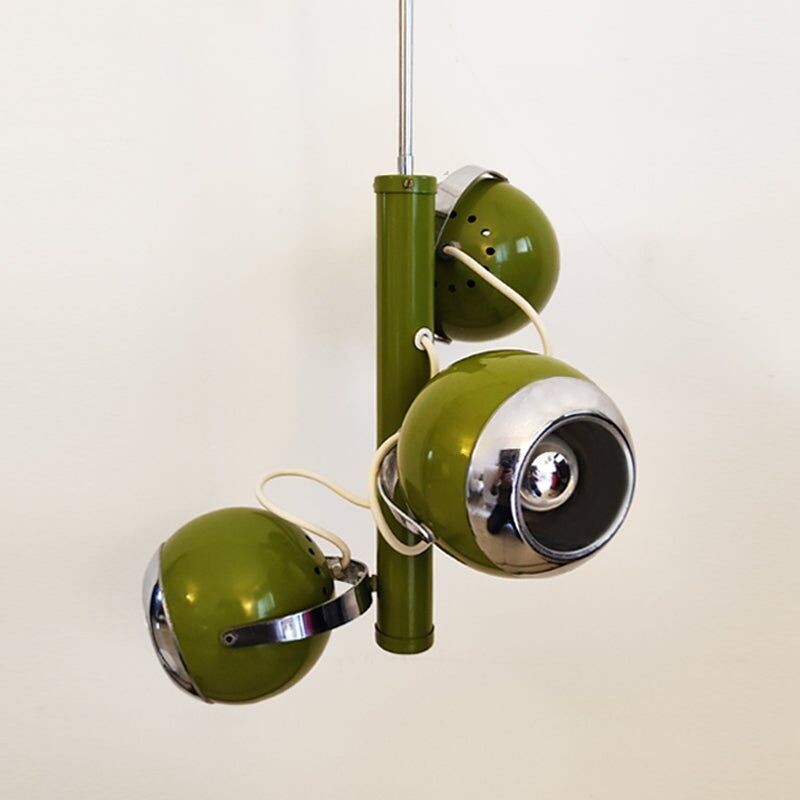 Vintage green pendant lamp by Guzzini, Italy 1970s