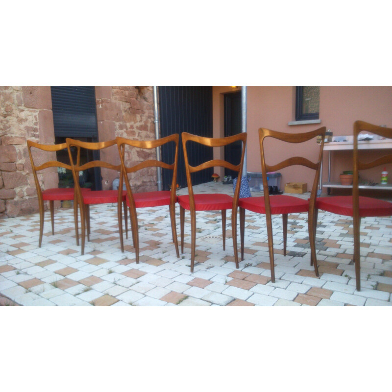 Suite de 6 chaises Consorzio Sedi Friuli - 1960
