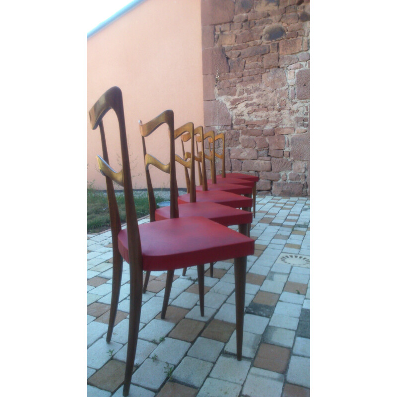 Set of 6 Consorzio Sedi Friuli chairs - 1960s