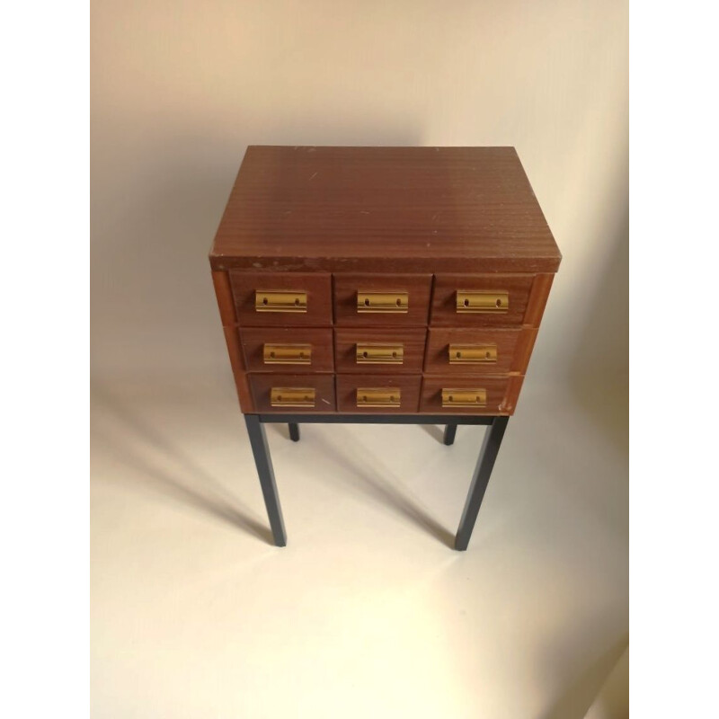 Vintage Borgeaud mahogany craft furniture, France