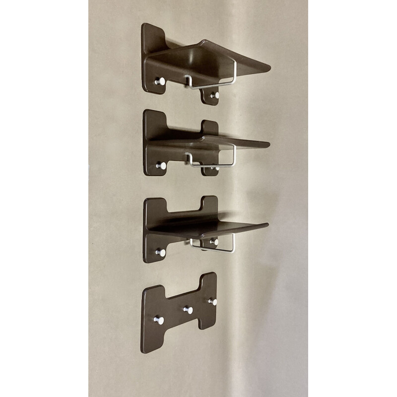 Vintage four-piece modular coat rack, 1960s