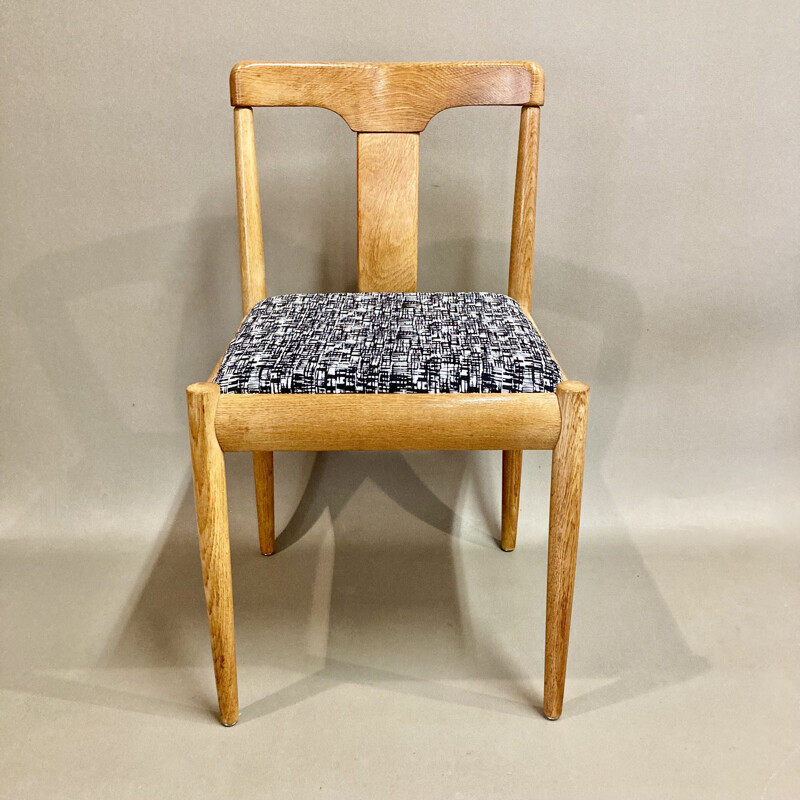 Set of 4 vintage Scandinavian oakwood chairs, 1950s