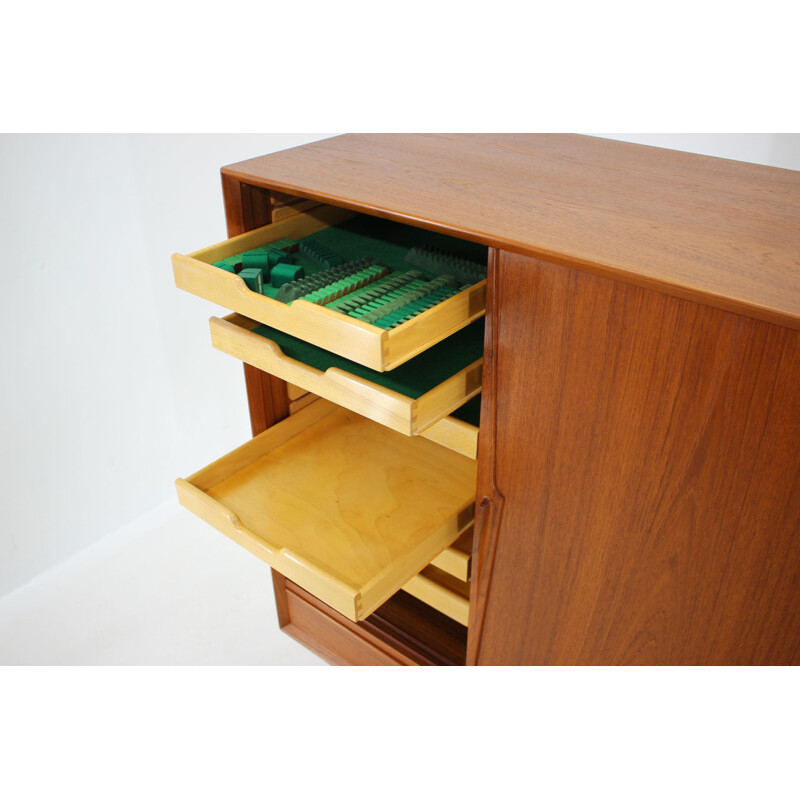 Vintage teak highboard by Gunni Omann, 1960s