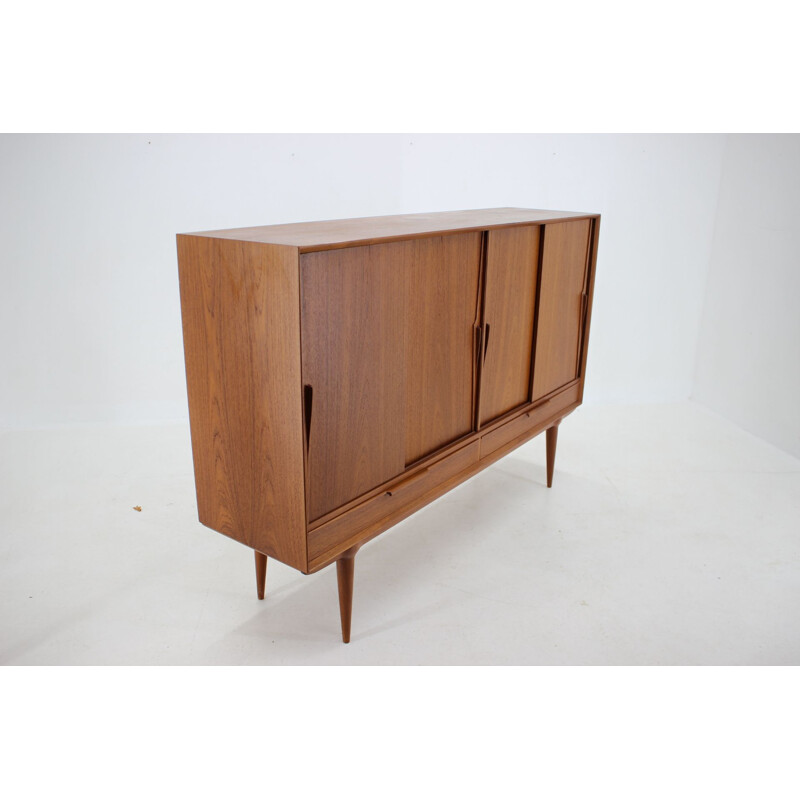 Vintage teak highboard by Gunni Omann, 1960s