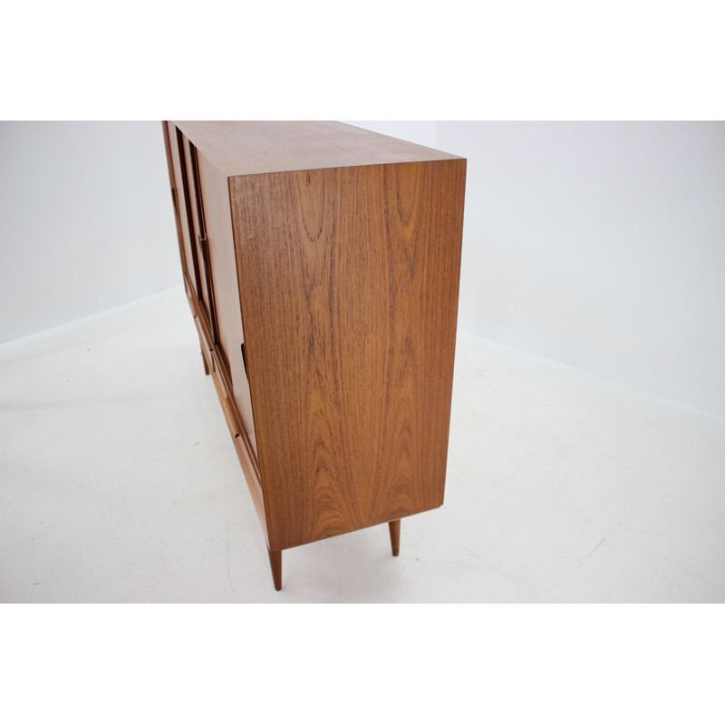 Vintage teak highboard by Gunni Omann, 1960s