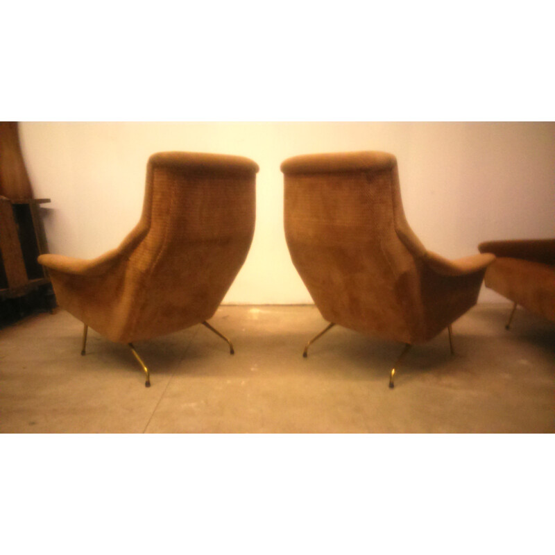 Ensemble de 2 fauteuils et banquette vintage - 1960