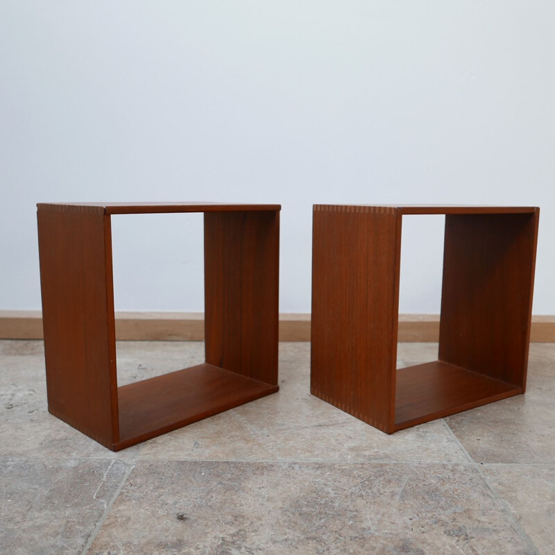 Pair of vintage teak shelves, Sweden 1960s